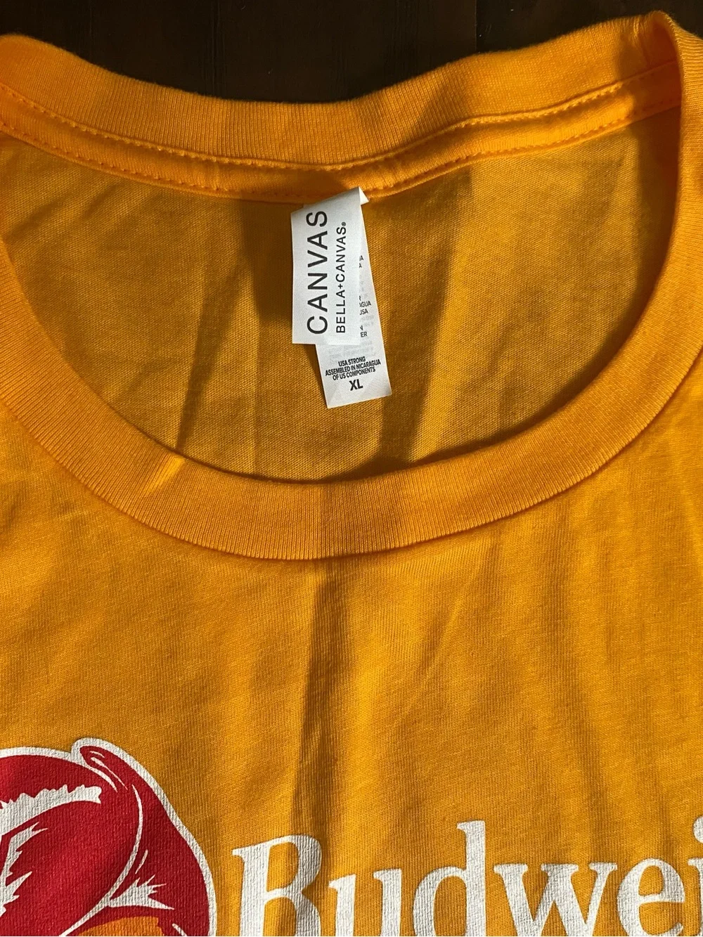 Tampa Bay Buccaneers Throwback Bud Light TShirt Men's Orange Short Sleeve NFL M - Picture 6 of 6
